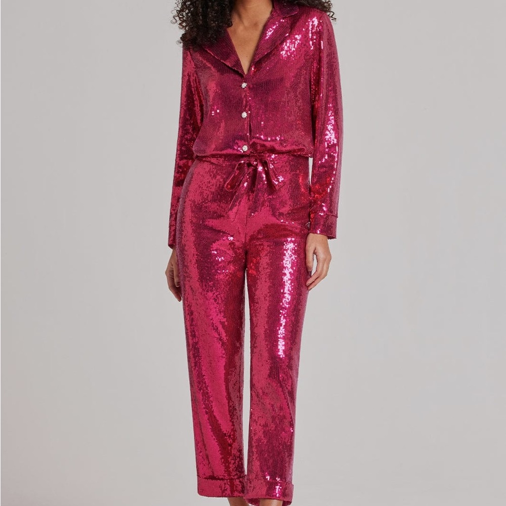 NWT Pink Sequin Nadine Merabi Co-Ord